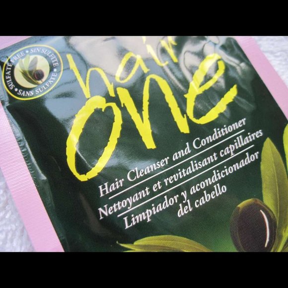 Hair One Cleanser & Conditioner 18 ml Sample Packet Olive Oil Dry Hair Shampoo - Picture 3 of 5